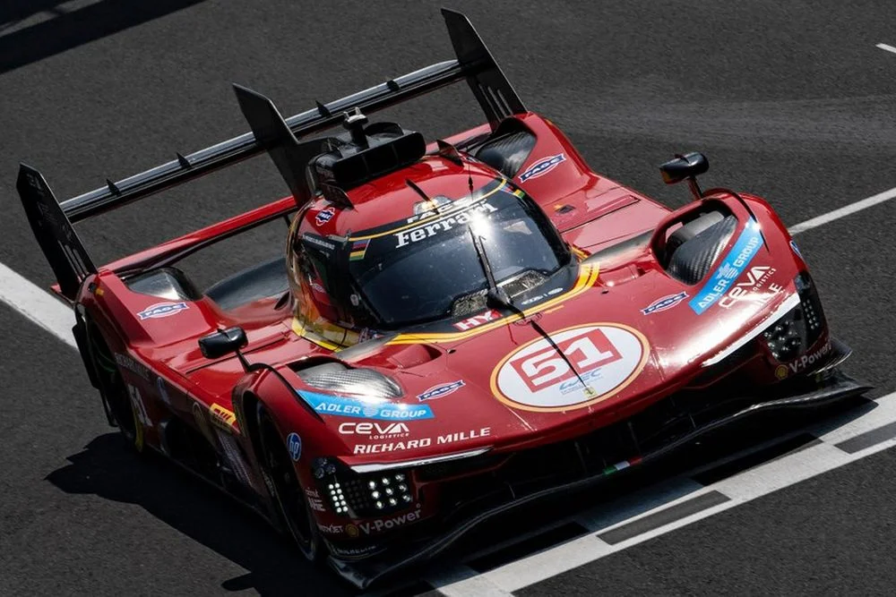Current Ferrari 499P testing at Monza