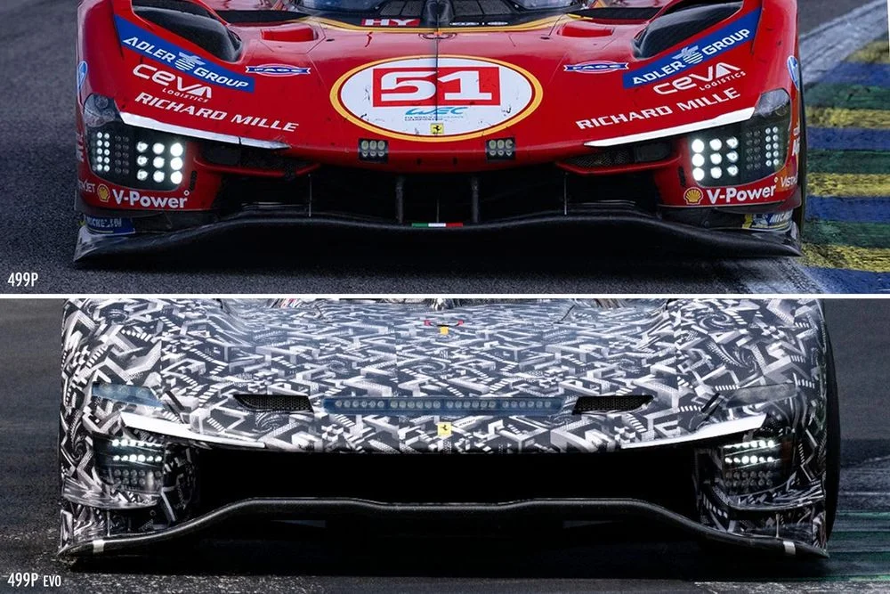 Comparison of Ferrari 499P (2026 vs 2027)