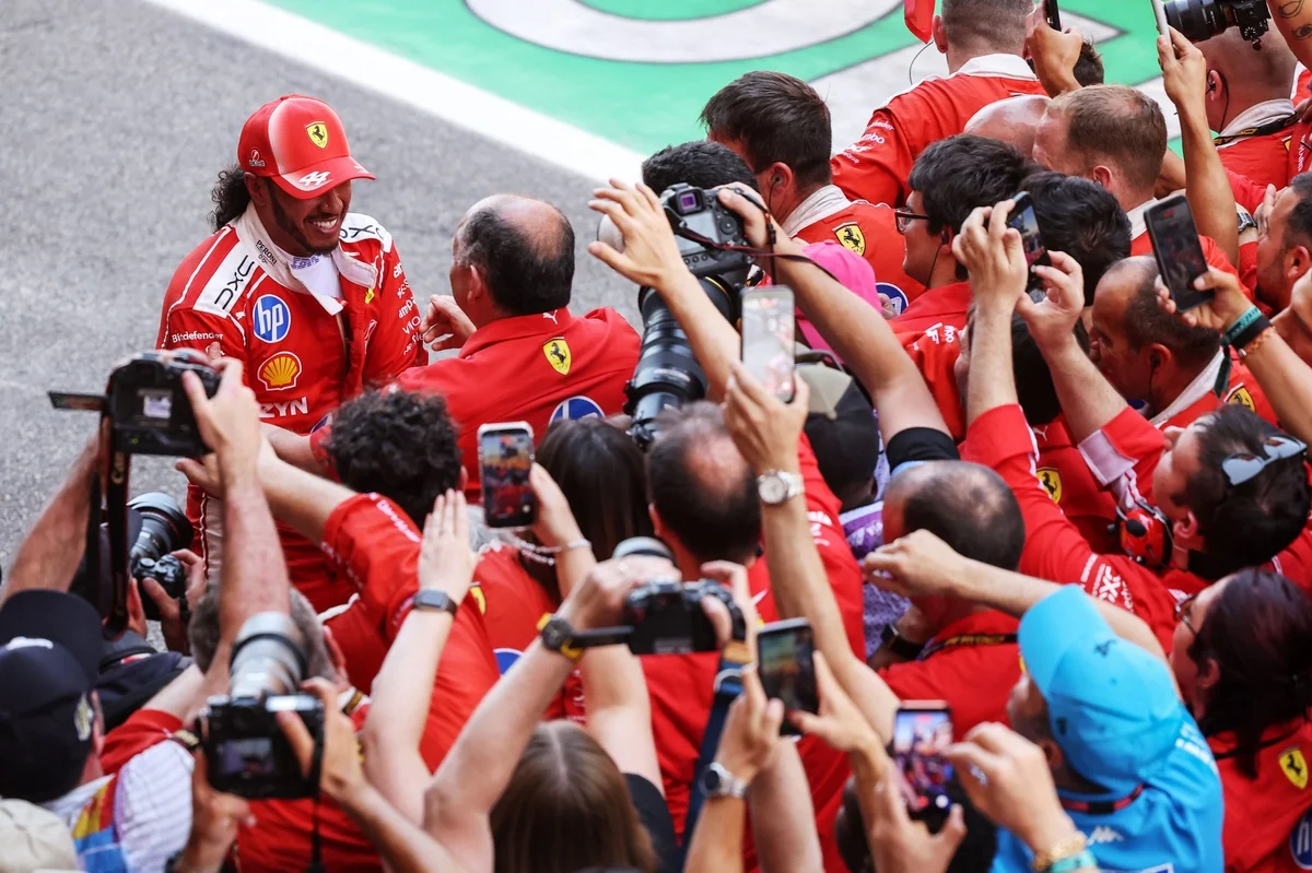 Hamilton's First Win with Ferrari: A Triumph Celebrated by Fans Worldwide