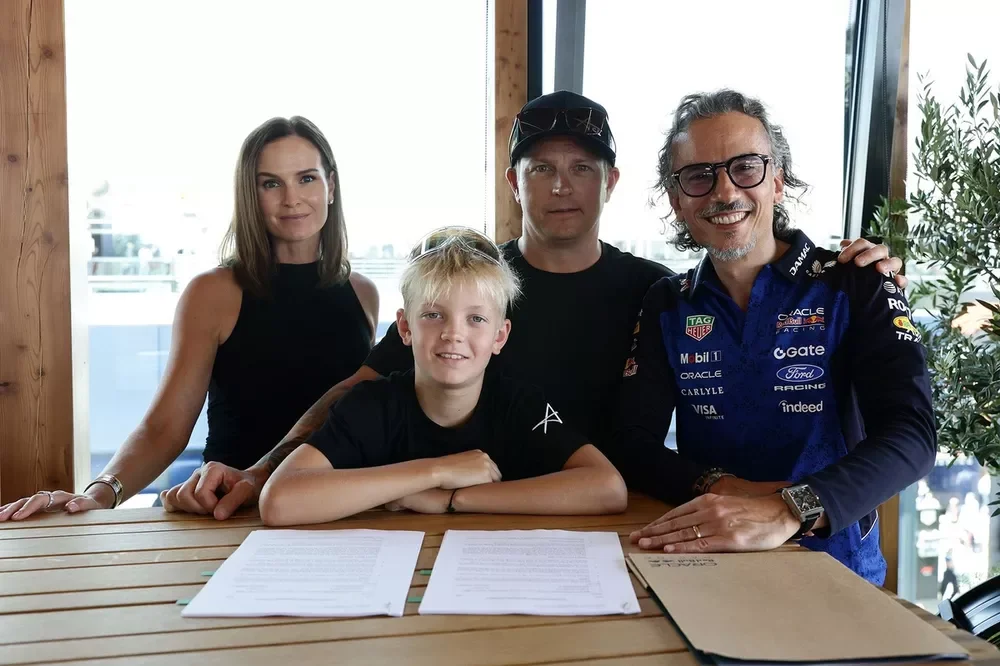 Robin Raikkonen, Kimi Raikkonen, Laurent Mekies, Red Bull Racing